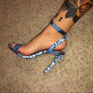 Snake print heels